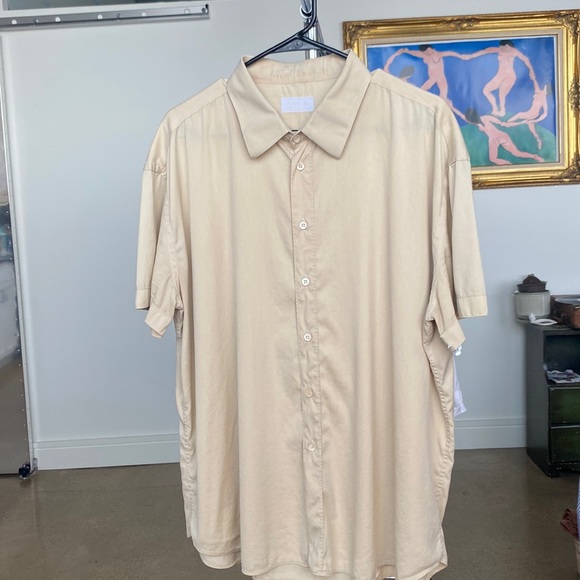 PRADA | Creme Mens Button Up - Picture 1 of 5